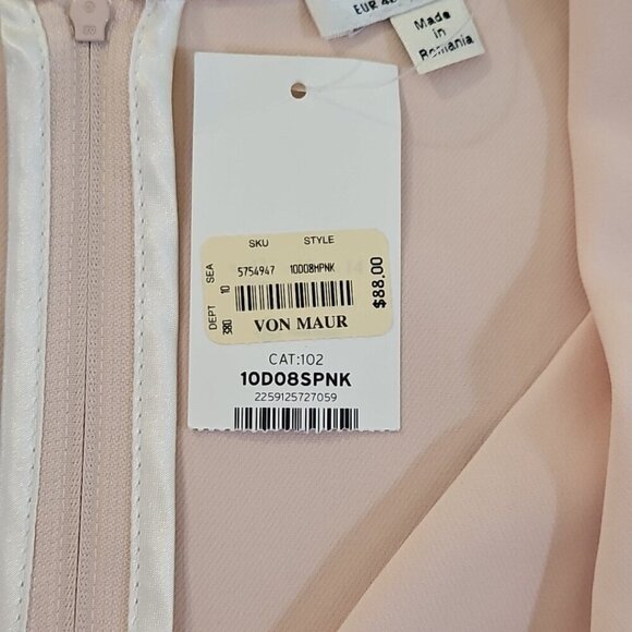 Miss Selfridge Bodycon Peplum Dress Women's Size 10 Peach Zip Back NWT NEW - Picture 6 of 12